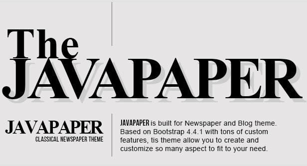 Javapaper – Classic Newspaper Theme - 1